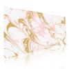 Surwin Large Marble-Texture Gaming Mouse Pad, Pink + Khaki, 210 x 260 mm view 1