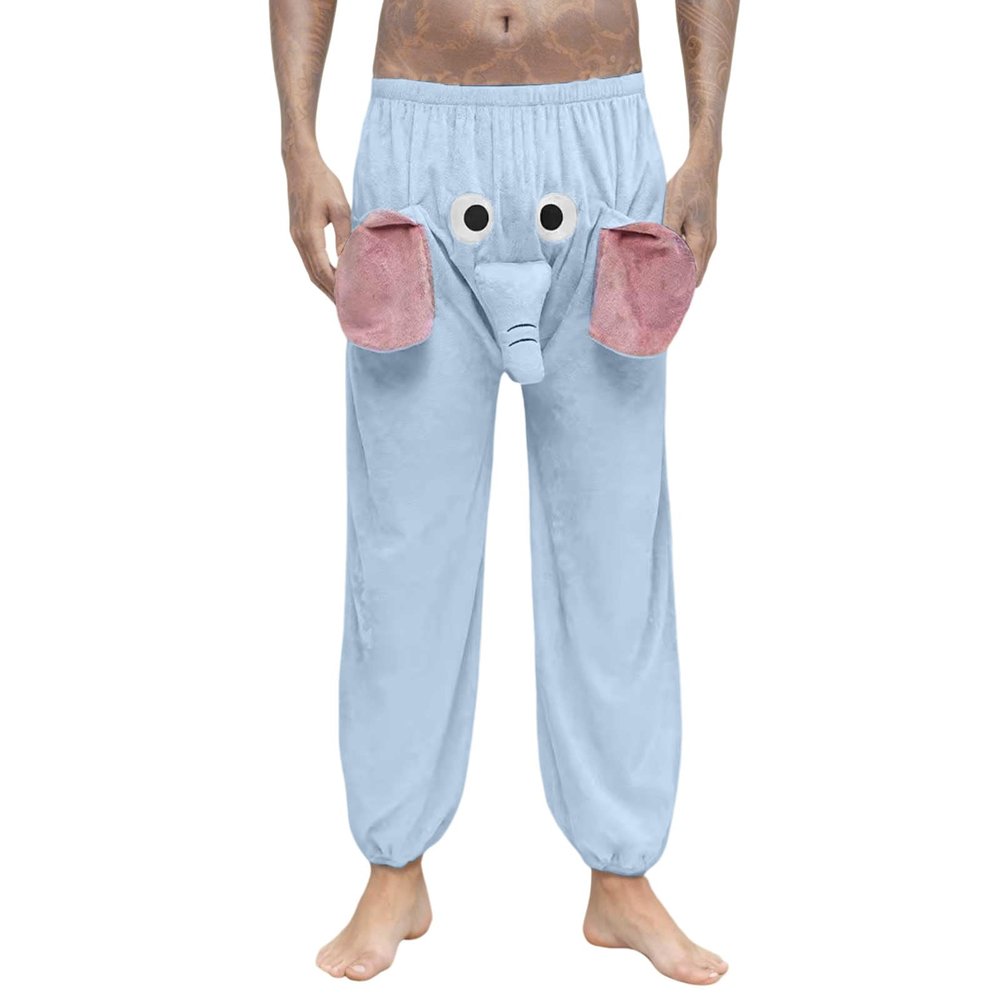 RUMAOZIA Men's Elephant Pajama Pants with Long Trunk