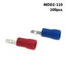 ITCLEYMDZV 100-Piece 2.8 mm Female/Male Insulated Crimp Terminals, FDD/FDFD/MDD2-110, 16–14 AWG, 1.5–2.5 mm², Blue view 2
