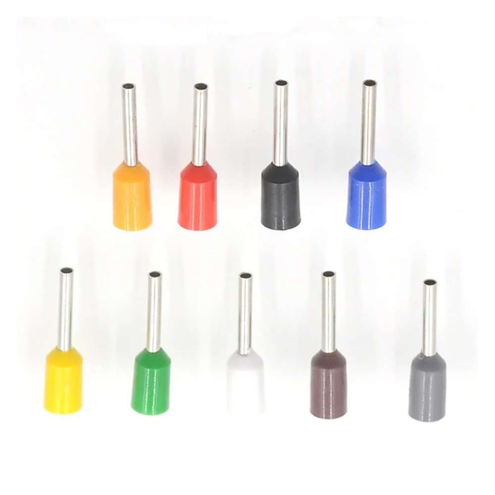 ITCLEYMDZV 20,000-Piece Tube-Insulated Cord-End Electrical Crimp Terminals, E1008 and E7508 Cable Ferrules, 20–18 AWG