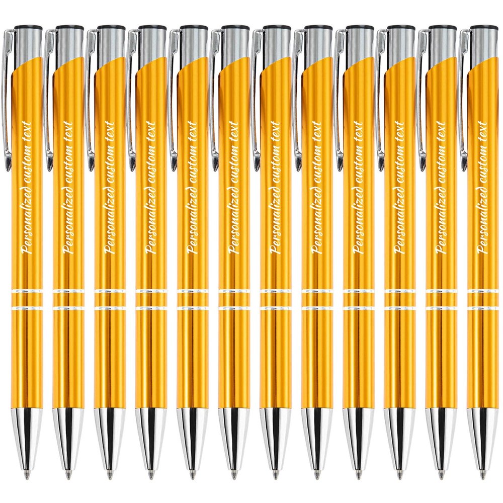 Personalized Metal Ballpoint Pen with Engraving, Black Ink, Medium Tip