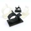5-Piece Black/White Nylon Plastic Self-Adhesive Cable Clips, White Size C view 2
