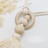 KFMON 1/2-Pack Adjustable Woven Curtain Tiebacks with Tassel and Wooden Ring, Handmade Braided Rope for Home and Office Curtains view 2