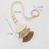 KFMON 1/2-Pack Adjustable Woven Curtain Tiebacks with Tassel and Wooden Ring, Handmade Braided Rope for Home and Office Curtains view 4