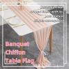 HSTWODE 1-Piece Soft Chiffon Table Runner, 70 x 300 cm, Pink view 3