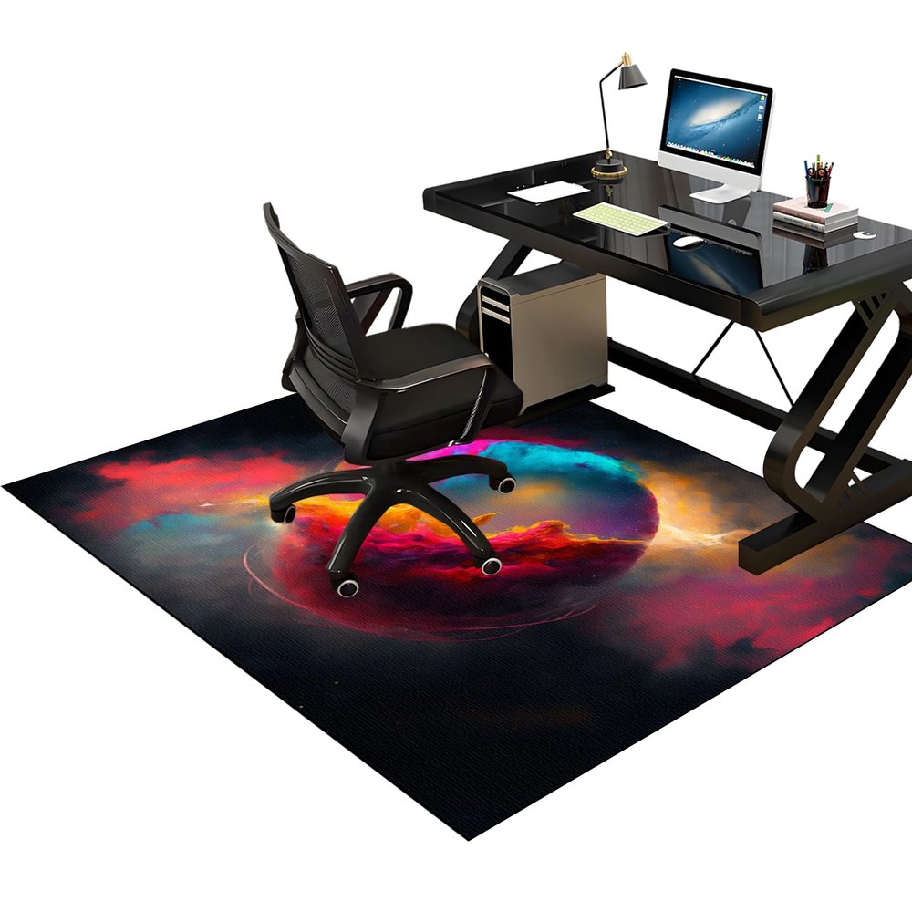 Tkuhknag Office Chair Mat, 60 x 90 cm, Floor Protection Mat for Gaming Chairs