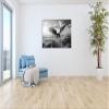 Deyoli Canvas Print, Majestic Dragon Flying Above the Clouds in Sunlight, 120 x 80 cm, 3-Piece, Black & White, XXL view 4