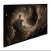 Luminous Dance of a Cosmic Being in Infinite Space, Panorama 80 x 40 cm, Sepia Effect, XXL Canvas Wall Art view 1