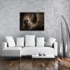 Luminous Dance of a Cosmic Being in Infinite Space, Panorama 80 x 40 cm, Sepia Effect, XXL Canvas Wall Art view 2