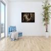 Luminous Dance of a Cosmic Being in Infinite Space, Panorama 80 x 40 cm, Sepia Effect, XXL Canvas Wall Art view 4