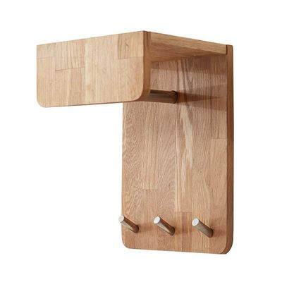 Wall-Mounted Bathroom Shelf with Hooks