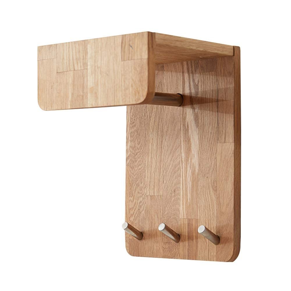 Wall-Mounted Bathroom Shelf with Hooks