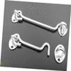 Stainless Steel Window Hooks, 2-Pack, Wind-Resistant and Rust-Resistant, with Screws view 2