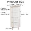 Tall Corner Cabinet with Acrylic Door, 5 Tiers, Freestanding Storage Shelf for Living Room, Home, Office, Kitchen, White view 2