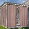 TECDOTO Outdoor Curtains, Waterproof Windproof Thermal-Insulated Privacy Curtains, Pink, 1 Panel, W213 x H305 cm view 1