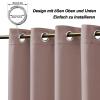 TECDOTO Outdoor Curtains, Waterproof Windproof Thermal-Insulated Privacy Curtains, Pink, 1 Panel, W213 x H305 cm view 4