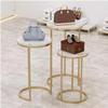 Gold Half-Round Clothing Rack with Center Shelf view 1