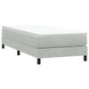 vidaXL Box Spring Bed without Mattress, Light Gray, 100 x 220 cm, Velvet view 1