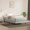vidaXL Box Spring Bed without Mattress, Light Gray, 100 x 220 cm, Velvet view 2