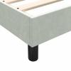 vidaXL Box Spring Bed without Mattress, Light Gray, 100 x 220 cm, Velvet view 4