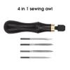 Baxnore Pumpkin-Shaped Sewing Awl, 4-in-1 Set with Ebony Wood Handle view 3