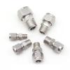 QMIQXIWS 304 Stainless Steel Double-Ferrule Compression Connector, 6/8/10/12 mm Tube to 1/8–1/2 in Male Pipe Fittings view 1