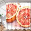 CNNINGYI Watercolor Grapefruit Shower Curtain Set, Rustic Modern, with Hooks, Waterproof Fabric, 72 x 72 in view 1