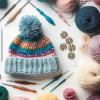 50 Wooden Pom-Pom Buttons for Hats and Beanies view 2
