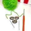 50 Wooden Pom-Pom Buttons for Hats and Beanies view 3