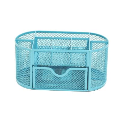 BMDOZRL Metal Pen Holder, Large-Capacity Desktop Storage Box