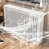White Wooden Radiator Cover with Vertical Slats, L90 x H100 x D20 cm view 4