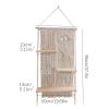 Macramé Wall Hanging Shelf, Decorative 3-Tier Storage view 2