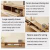 62.9–94.4 in. Floating Wall-Mounted TV Cabinet, Wood Color, 200 × 30 × 23 cm view 4
