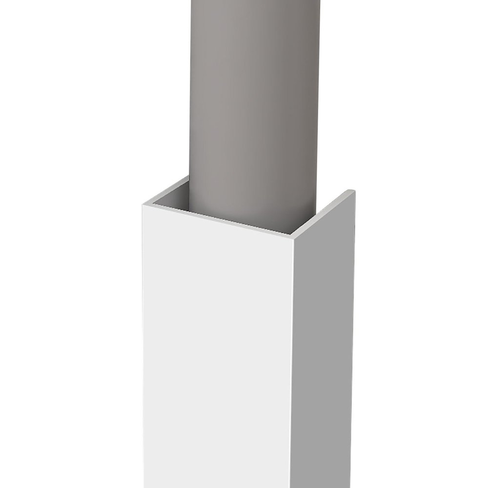Concealment Solutions PVC Pipe Cover for Wall-Mounted Water Pipes, White, Square, 61 cm