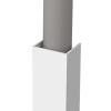Concealment Solutions PVC Pipe Cover for Wall-Mounted Water Pipes, White, Square, 61 cm view 1