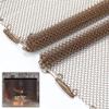 Fireplace Mesh Curtain, Heat- and Moisture-Resistant, Metal Spark Guard, 61 x 55.9 cm view 4