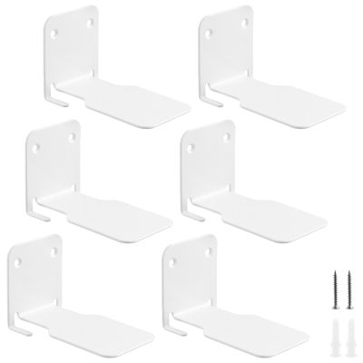 MAHIONG 6-Pack Invisible Floating Bookshelves, White, 10.5 x 9 x 6.6 cm