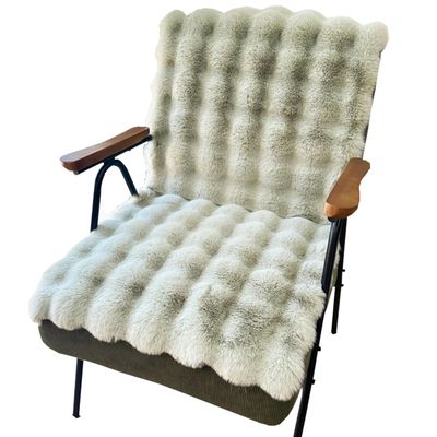 BLLMTEAR Faux Fur Chair Seat Cushion, Fluffy, 3.50 x 180 cm / 20 x 70 in