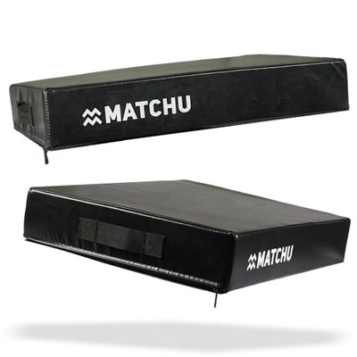 MATCHU Drop Pads, Set of 2, High-Quality Cushioning, Durable Foam, Durable PVC Cover, 75 x 57 x 15 cm, Black