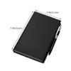 Sticky Note Pad Set with Index Tabs, PU Leather Cover, Black, Office view 3