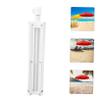 ORFOFE Portable White Iron Patio Umbrella Stand with Three-Legged Base view 3
