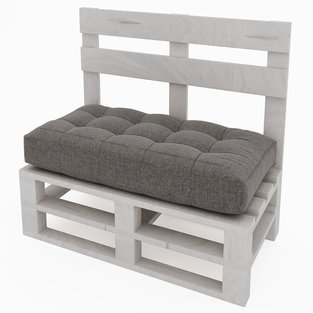 Lermowood Mpe Pallet Furniture Bench 100 x 80 cm, White