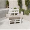 Lermowood Mpe Pallet Furniture Bench 100 x 80 cm, White view 2