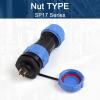 DSZUJTYROP SP17 Socket Nut/Docking Solder-Wiring IP68 2/3/4/5/7/9/10-Pin Male and Female Waterproof Cable Connectors (SP17 Nut, 1 Set, 10-Pin) view 2