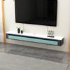 Wall-Mounted Solid Wood Floating TV Stand with 3 Drawers, Gray and Blue, 180 x 26 x 20 view 1