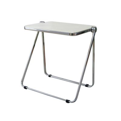 Portable Folding Work Table and Chair Set for Outdoor Use and Travel, White Desk Side Table