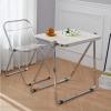 Portable Folding Work Table and Chair Set for Outdoor Use and Travel, White Desk Side Table view 4