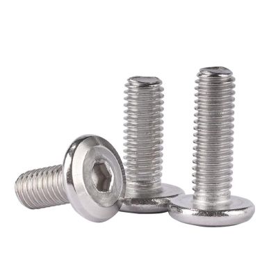 M2–M10 Stainless Steel Hex Socket Flat-Head Screws, 10-Pack, M10 × 70 mm