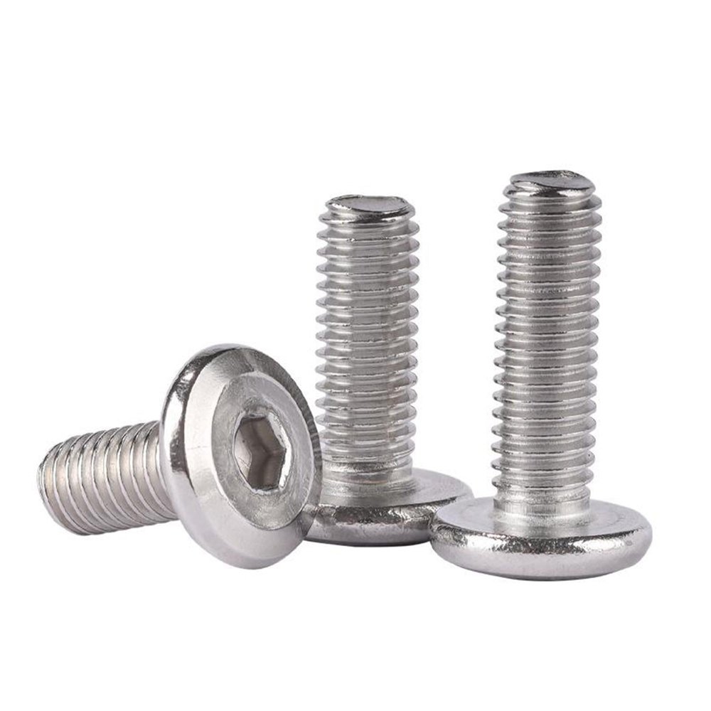 M2–M10 Stainless Steel Hex Socket Flat-Head Screws, 10-Pack, M10 × 70 mm