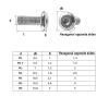 M2–M10 Stainless Steel Hex Socket Flat-Head Screws, 10-Pack, M10 × 70 mm view 4